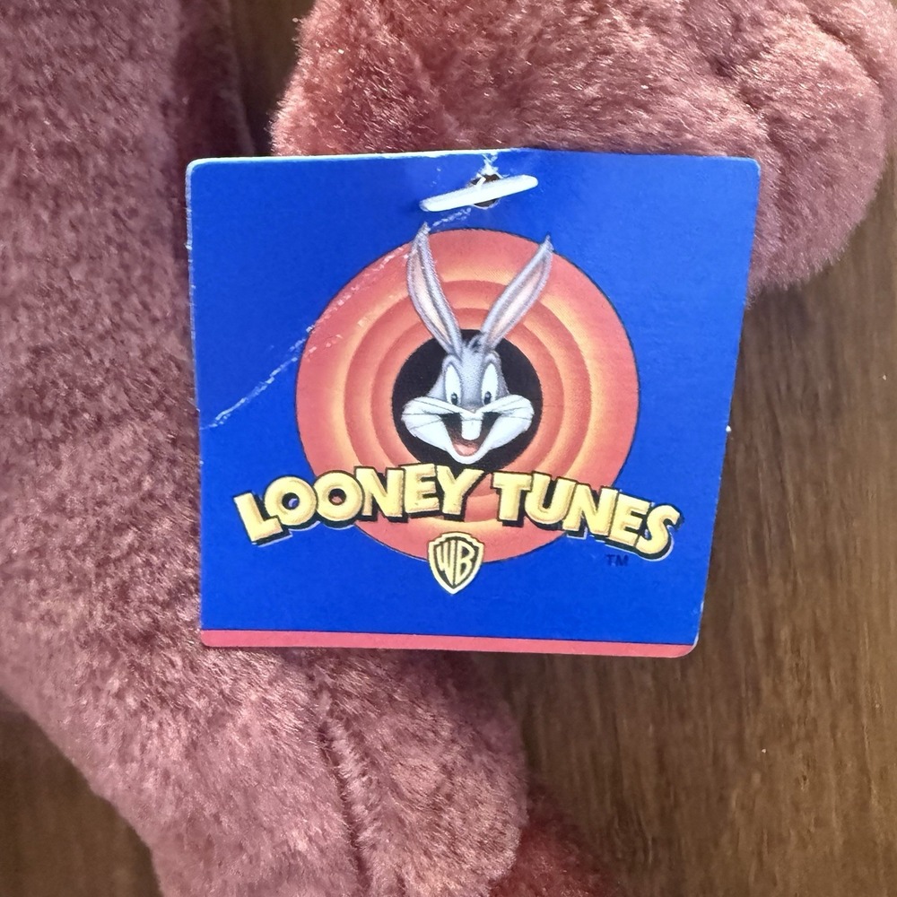 Vtg TAZ Tasmanian Devil Christmas Plush Stuffed Reindeer Santa Looney Tunes Tags - Picture 4 of 12
